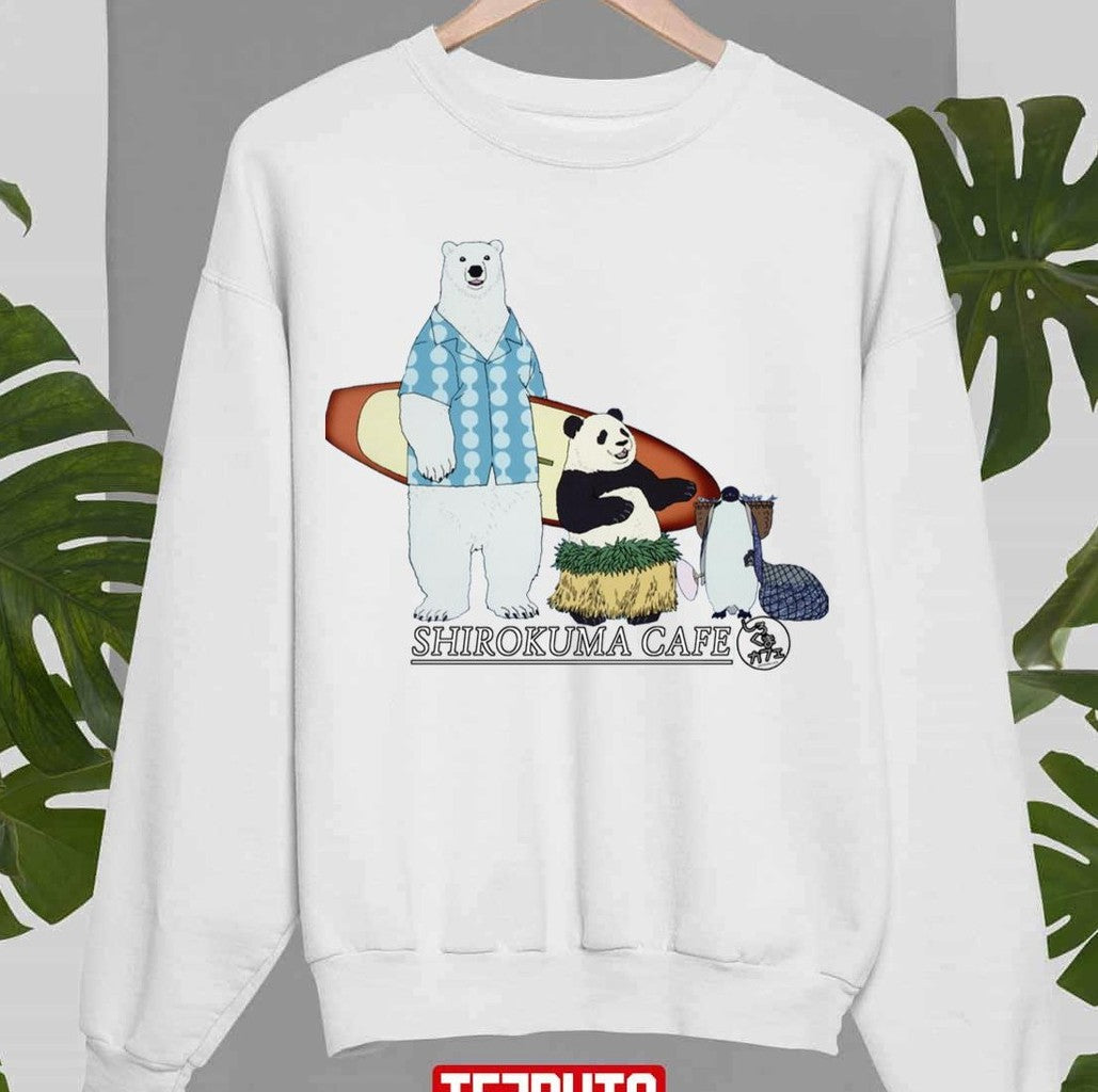 Shirokuma Cafe Polar Bear Panda Peinguin On Vacation Unisex Sweatshirt - T-Shirt, Sweatshirt, Hoodie