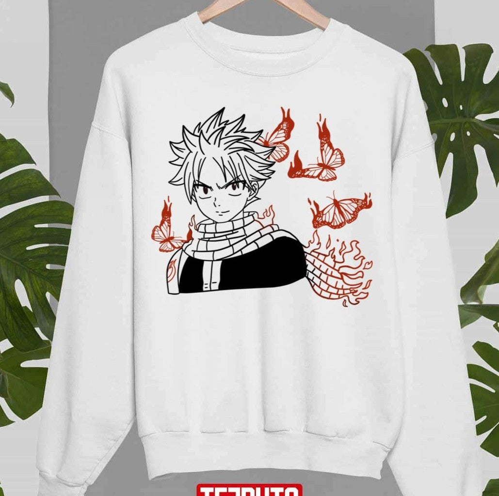 Natsu Butterflies Fairy Tail Unisex Sweatshirt - T-Shirt, Sweatshirt, Hoodie