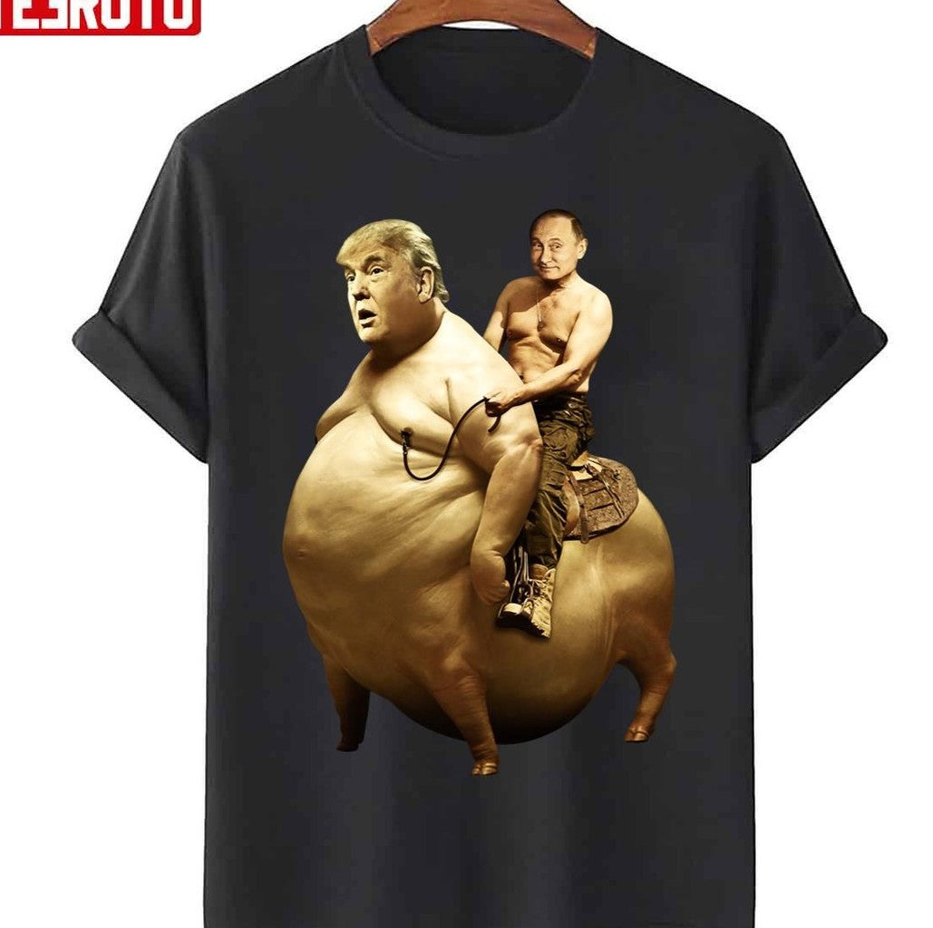 Putin Riding Trump Unisex T-Shirt - T-Shirt, Sweatshirt, Hoodie
