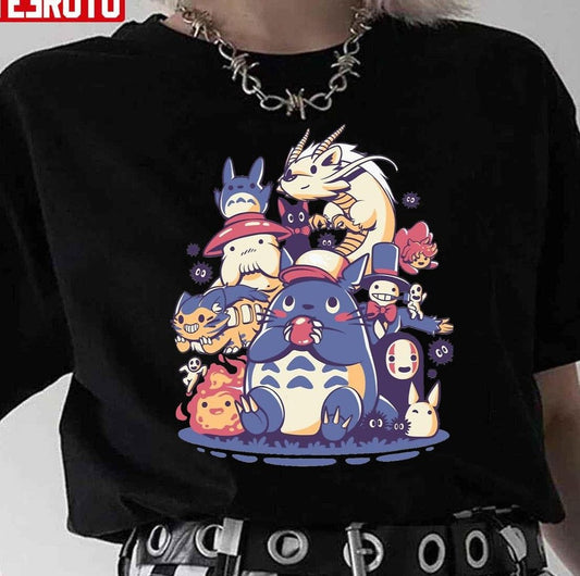 Anime Ghibli Characters Squad Unisex T-Shirt - T-Shirt, Sweatshirt, Hoodie