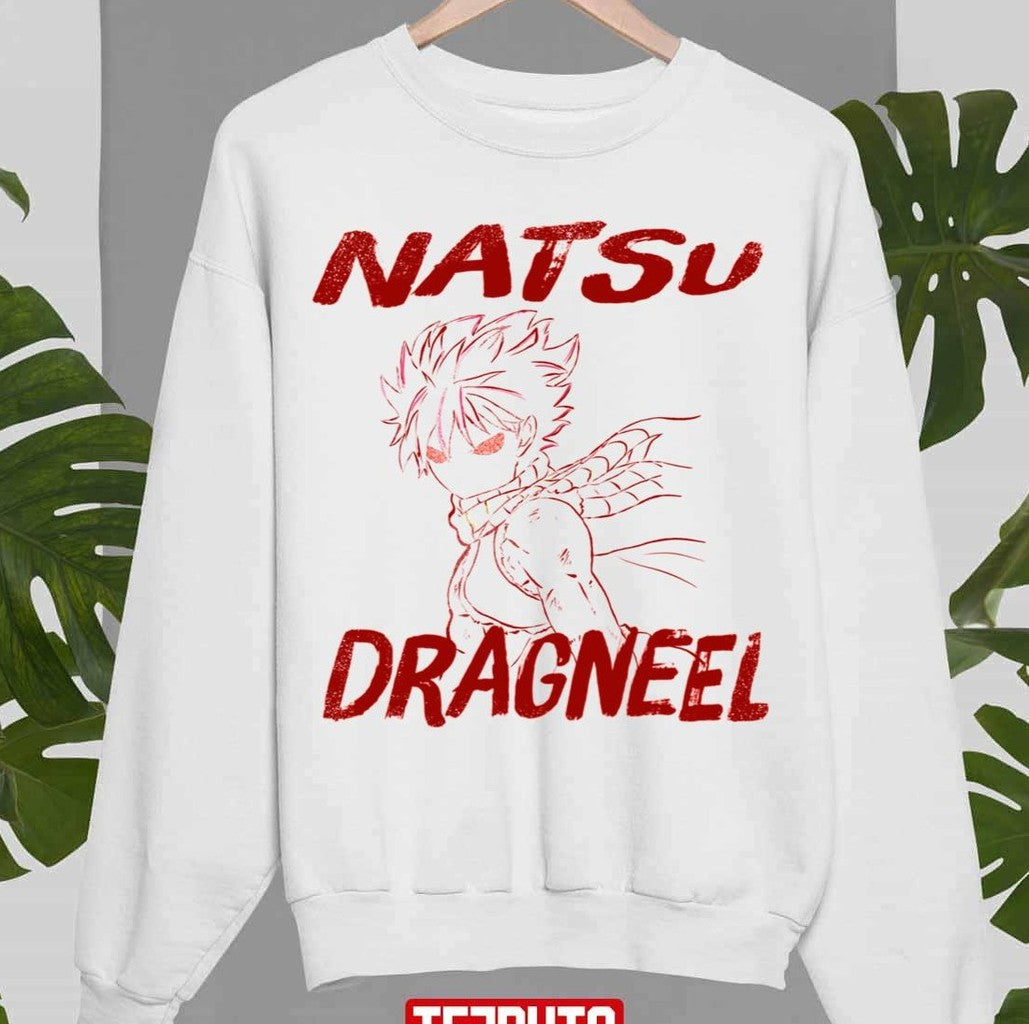 Red Text Fairy Tail Natsu Dragneel Unisex Sweatshirt - T-Shirt, Sweatshirt, Hoodie
