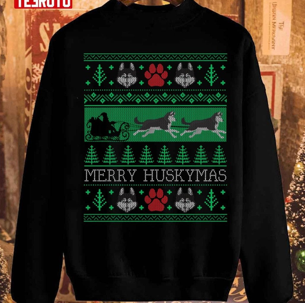 Siberian Husky Dog Funny Husky Christmas Unisex Sweatshirt - T-Shirt, Sweatshirt, Hoodie