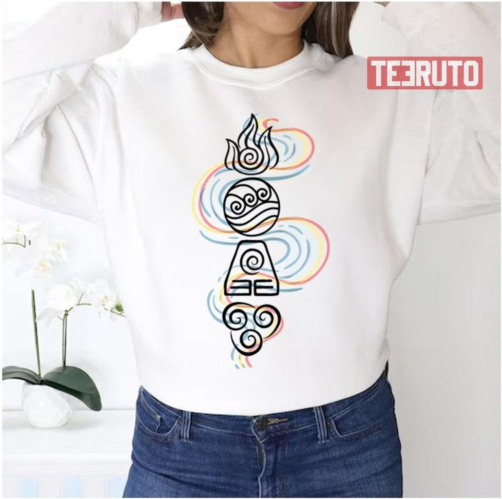 Nations Colors Avatar The Last Airbender Unisex Sweatshirt - T-Shirt, Sweatshirt, Hoodie