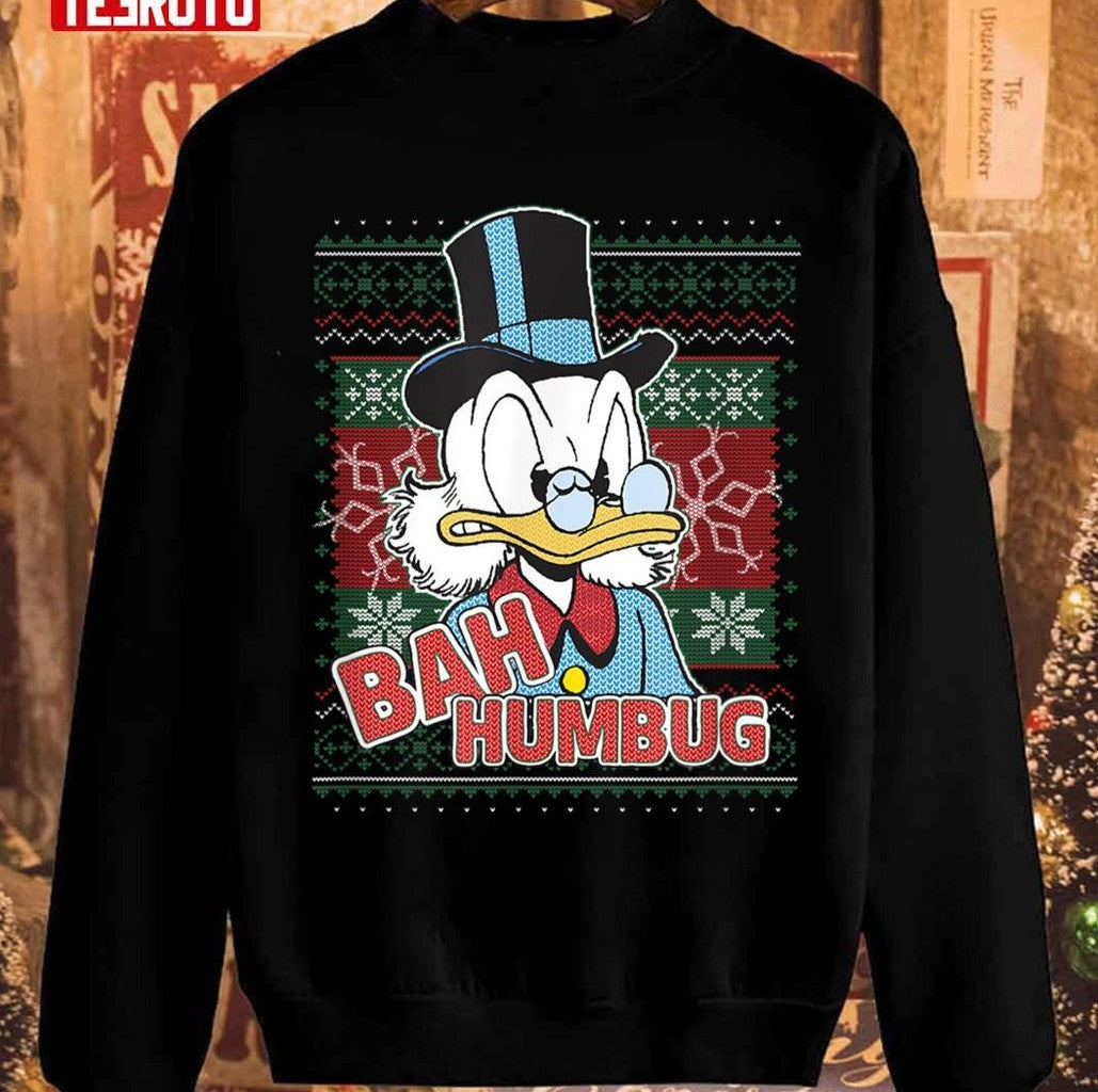 Scrooge Mcduck Bah Hunbug Christmas Duck Unisex Sweatshirt - T-Shirt, Sweatshirt, Hoodie