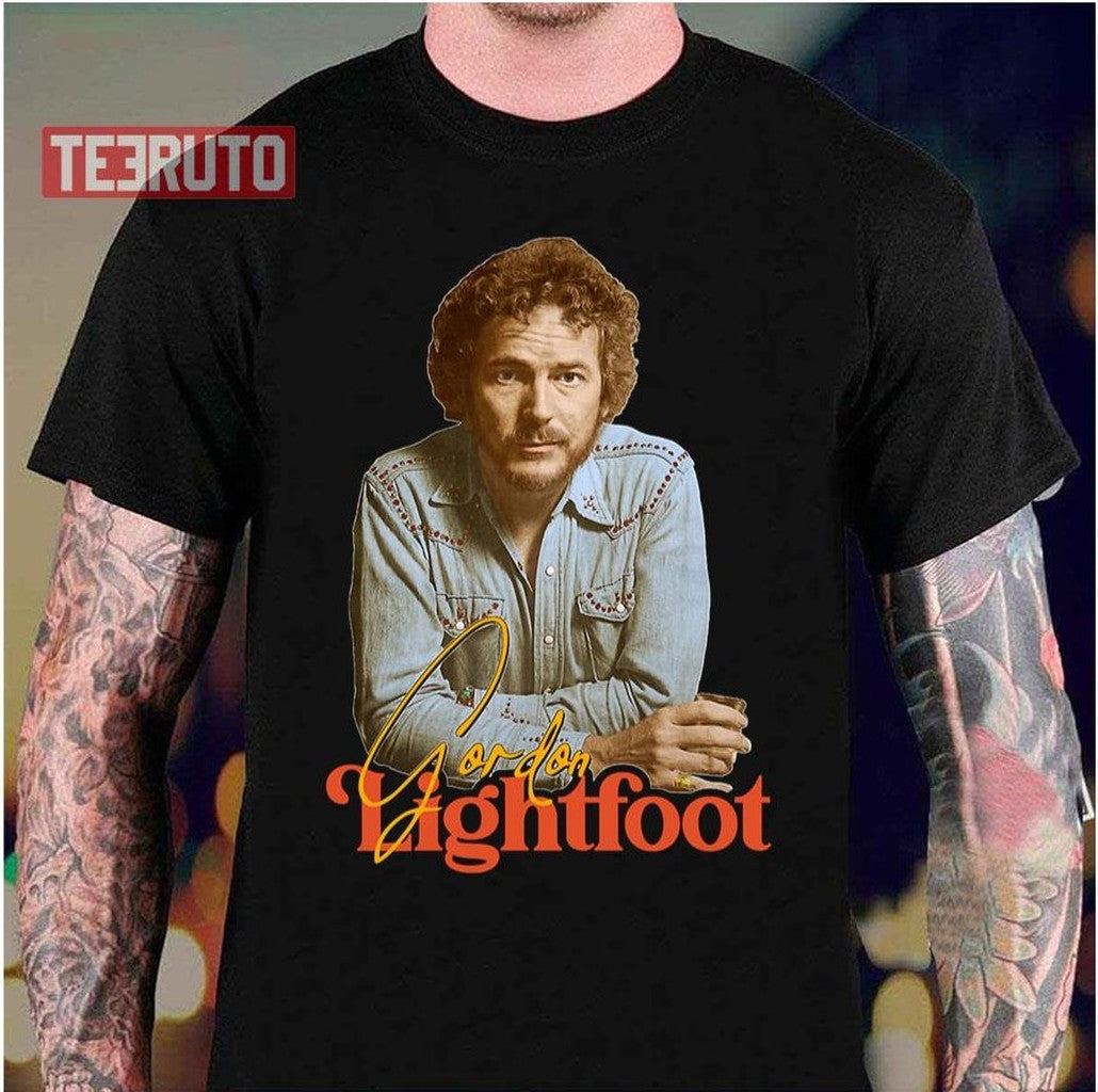 Retro Folk Rock Icon Music Gordon Lightfoot Unisex T-Shirt - T-Shirt, Sweatshirt, Hoodie
