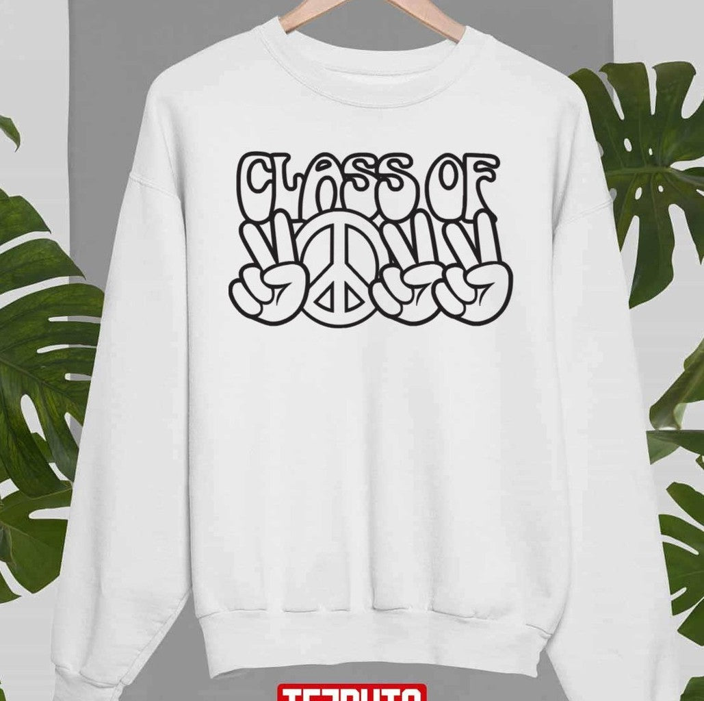 Peace Sign Class Senior 2022 Unisex T-Shirt - T-Shirt, Sweatshirt, Hoodie