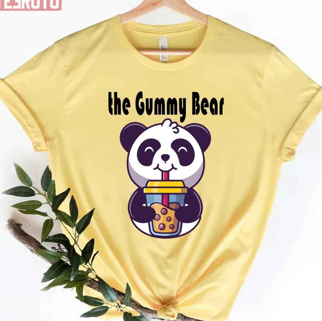 Panda Drinking Milk Tea The Gummy Bear Song Unisex T-Shirt - T-Shirt, Sweatshirt, Hoodie