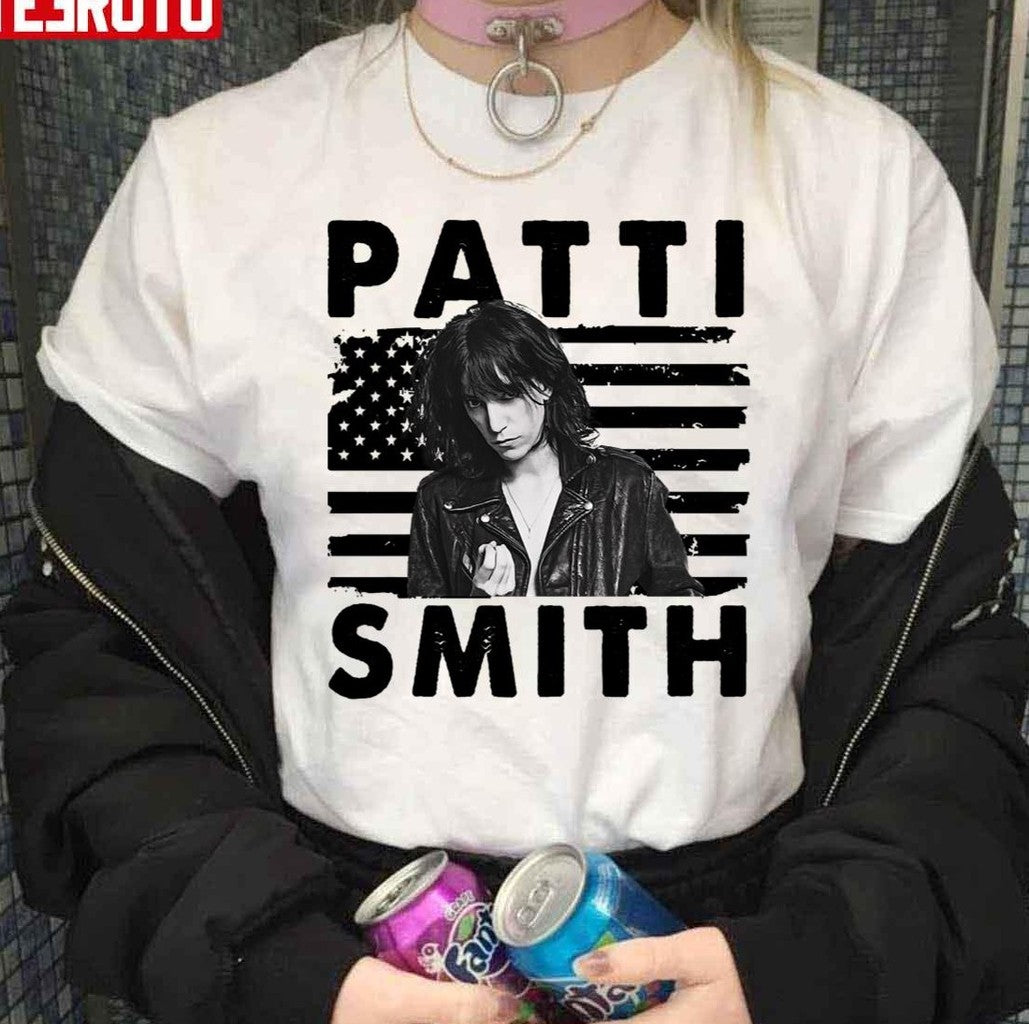 Retro American Flag Patti Smith Music Unisex T-Shirt - T-Shirt, Sweatshirt, Hoodie