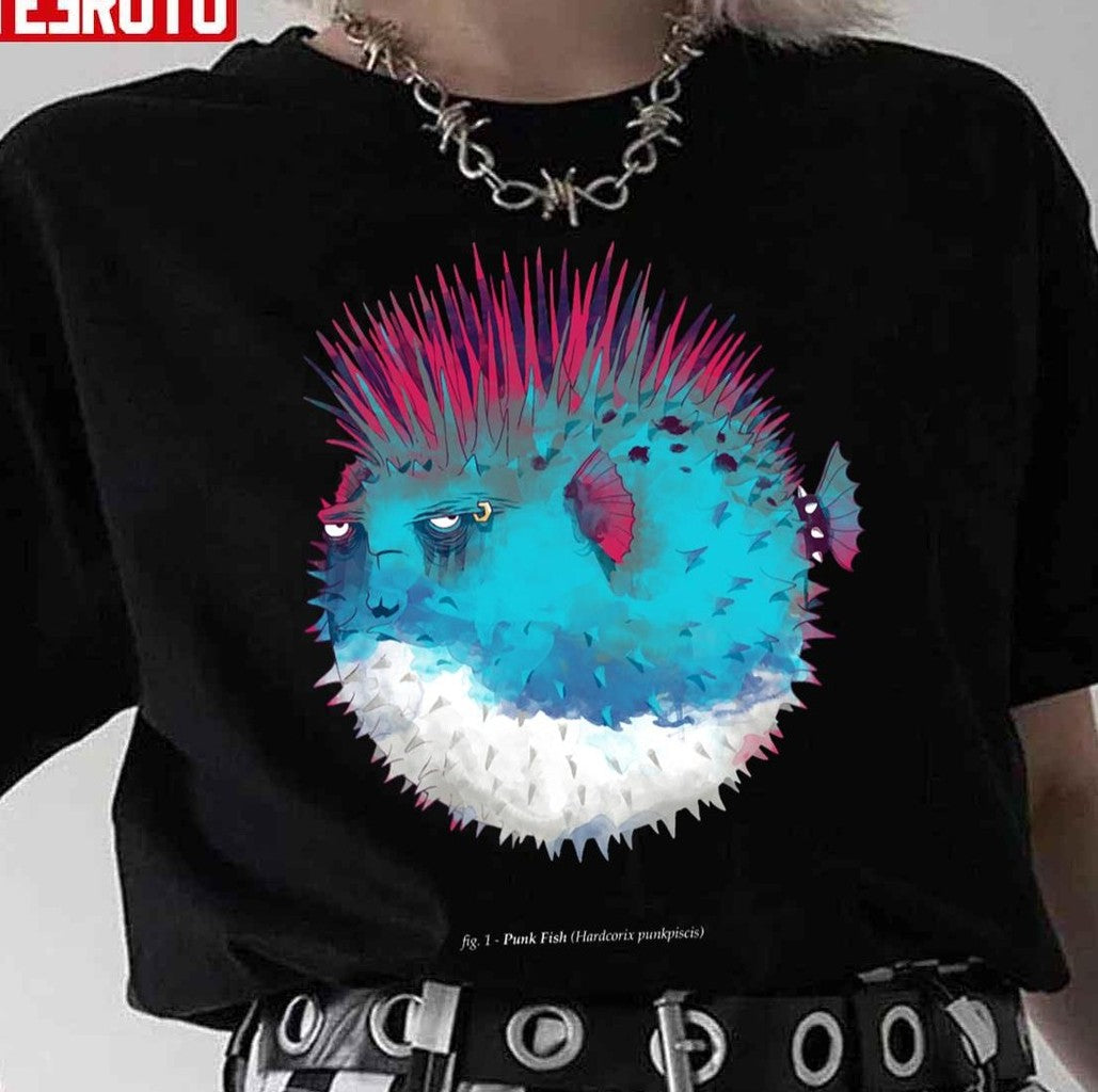 Punk Fish Christmas Unisex Sweatshirt - T-Shirt, Sweatshirt, Hoodie