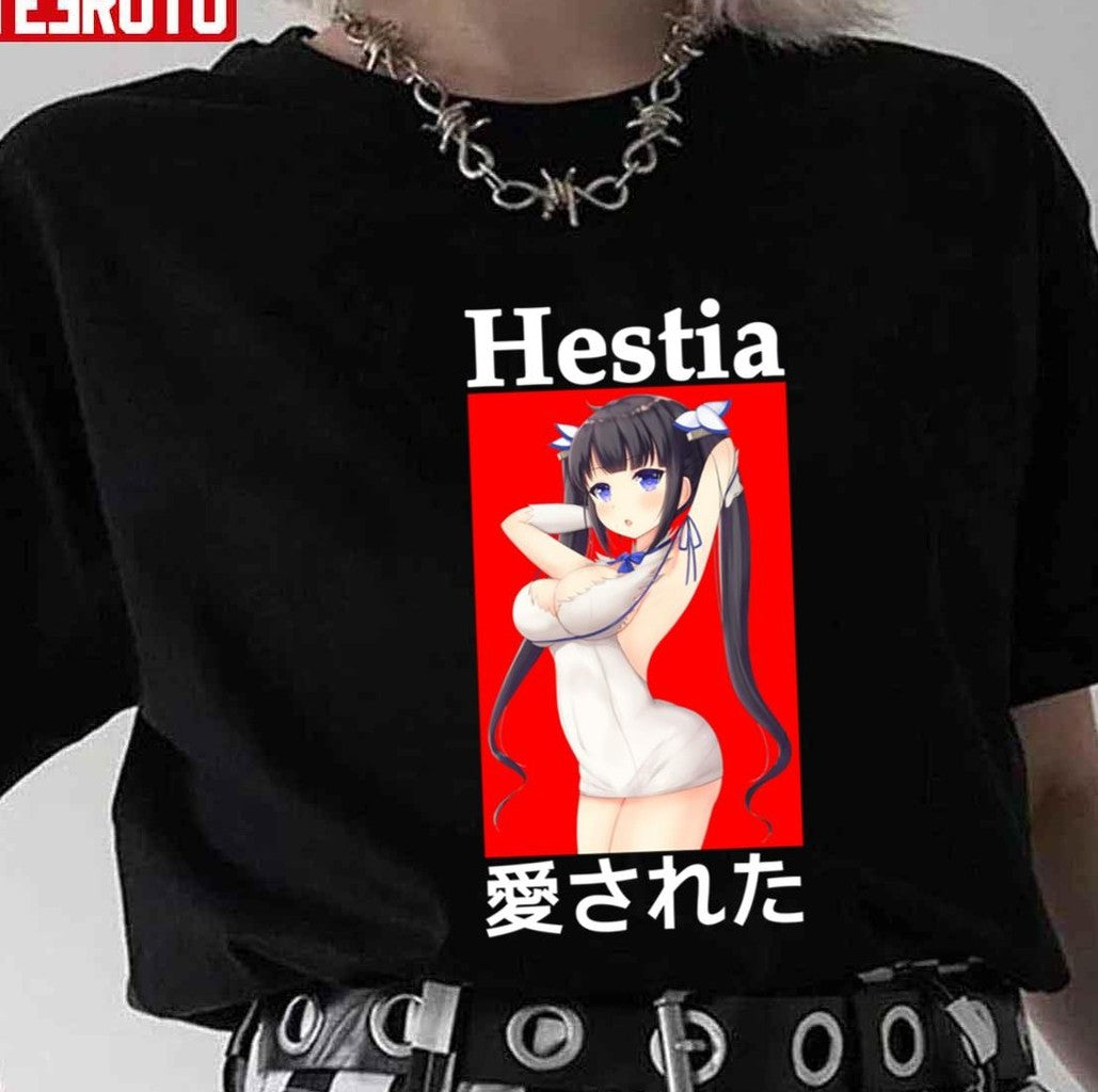 Sexy Hestia Dungeon Ni Deai Wo Motomeru No Wamachigatteiru Darou Ka Unisex T-shirt - T-Shirt, Sweatshirt, Hoodie