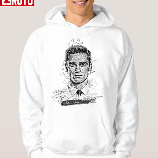 Antoine Griezmann Abstract Sketch Art Football Unisex Hoodie - T-Shirt, Sweatshirt, Hoodie