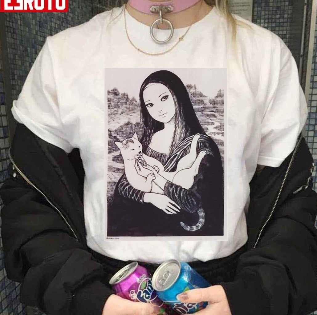 Mona Lisa Junji Ito Unisex T-Shirt - T-Shirt, Sweatshirt, Hoodie