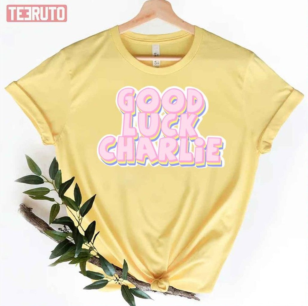 Pink Text Good Luck Charlie Unisex T-Shirt - T-Shirt, Sweatshirt, Hoodie