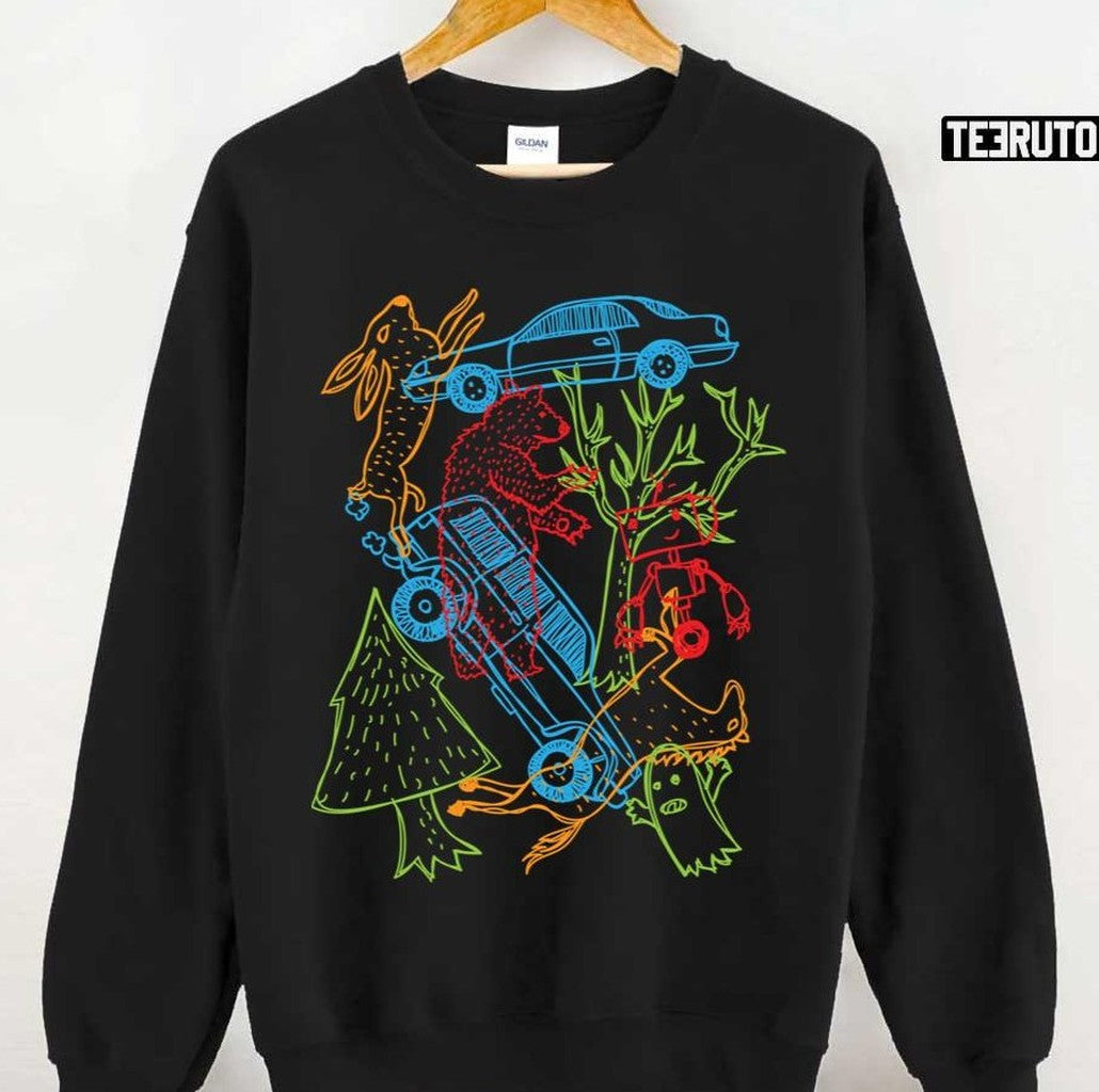 Red Bear Meet Red Robot Mobile Suit Gundam Unisex Sweatshirt - T-Shirt, Sweatshirt, Hoodie