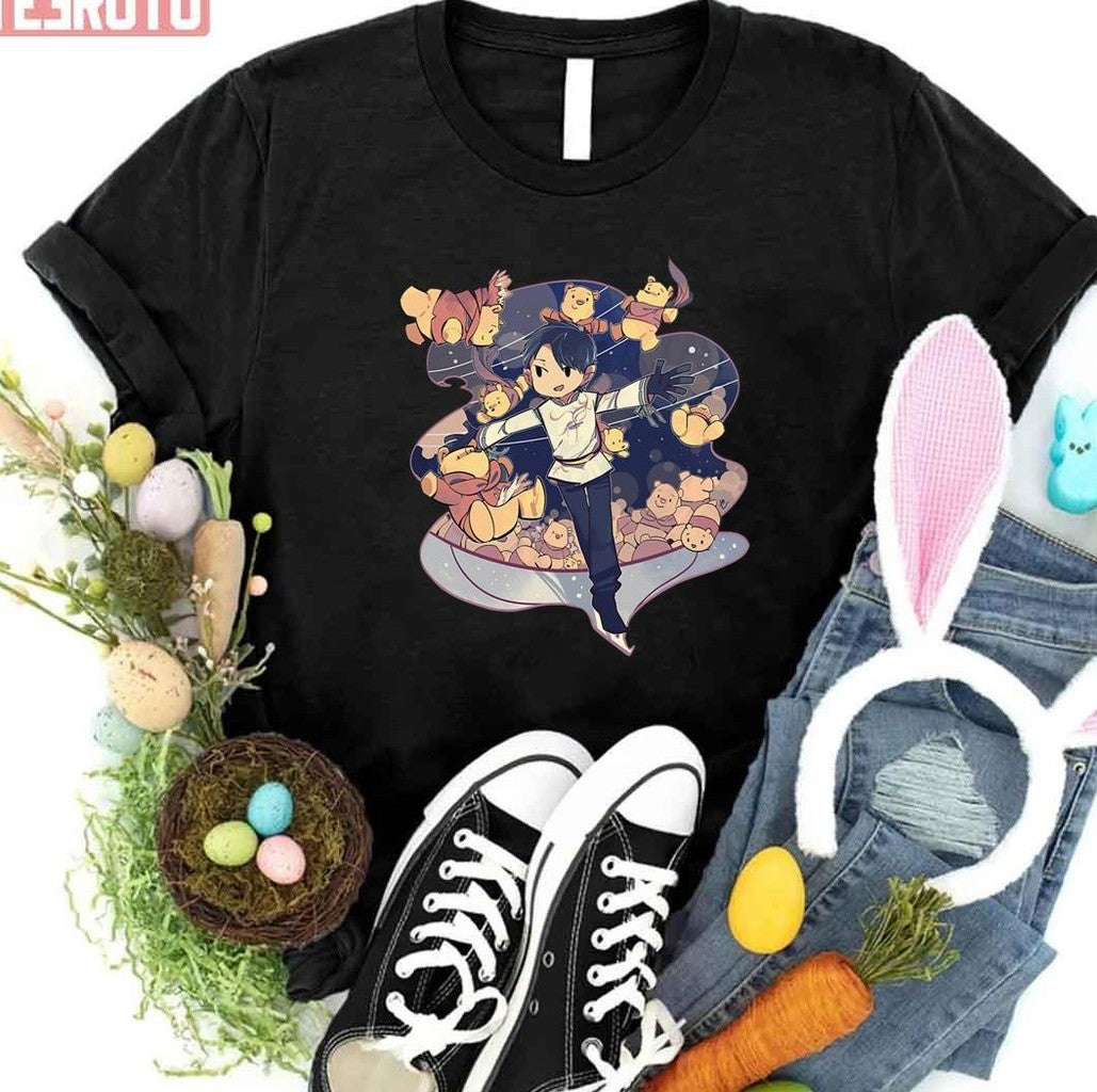 Pooh Yuzuru Hanyu Chibi Fanart Unisex T-Shirt - T-Shirt, Sweatshirt, Hoodie