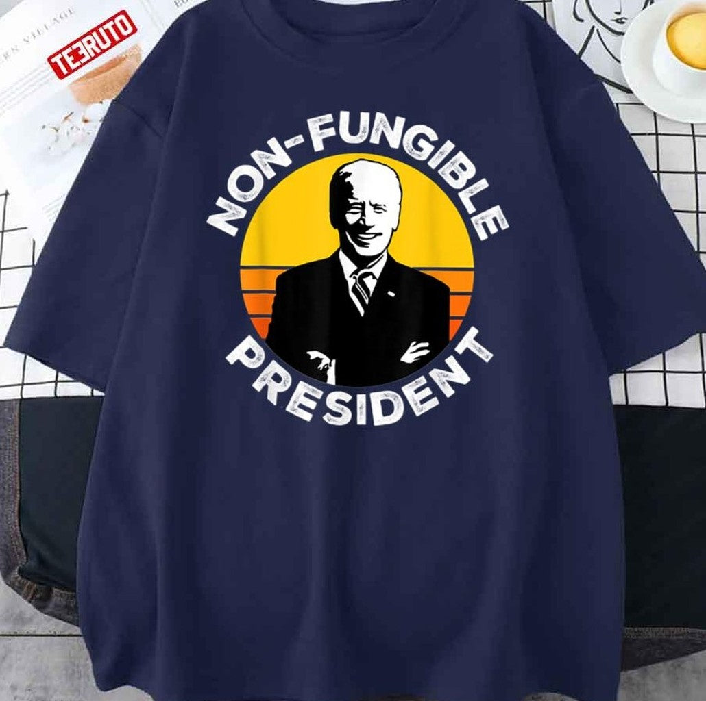 Nft Crypto Nonfungible President Joe Biden Vintage Unisex T-Shirt - T-Shirt, Sweatshirt, Hoodie