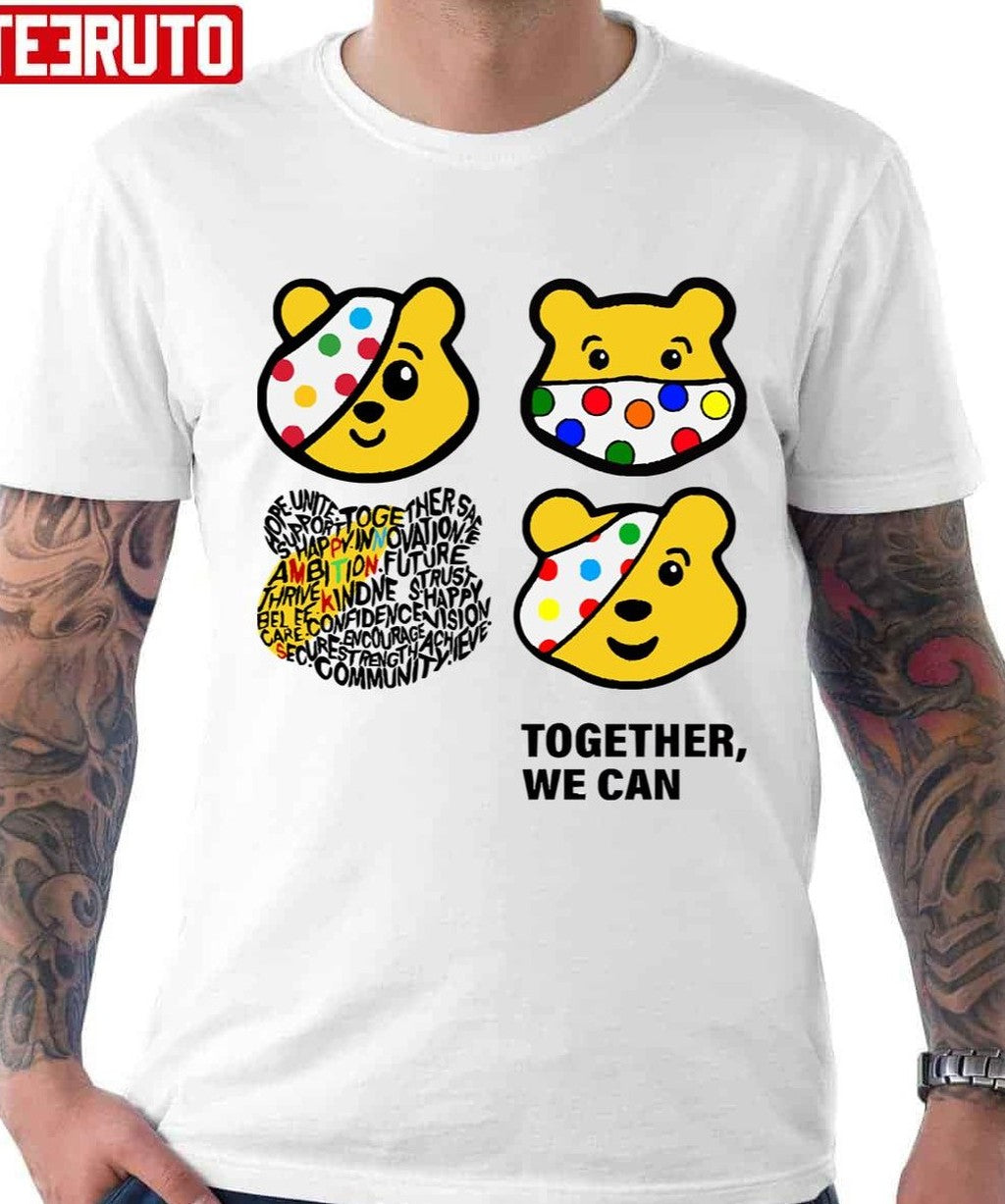 Pudsey Bear Together We Can Unisex T-Shirt - T-Shirt, Sweatshirt, Hoodie