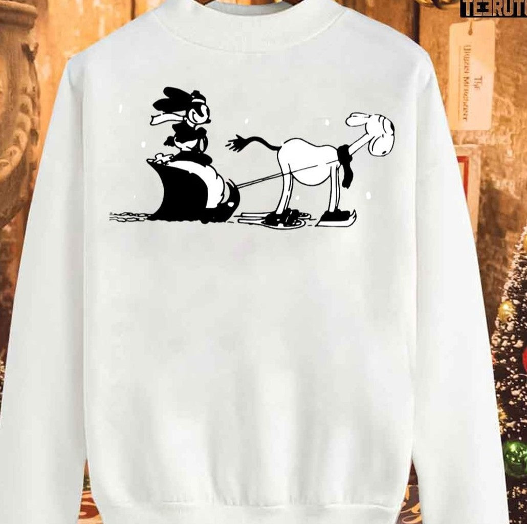 Reindeer Oswald The Lucky Rabbit Sweatshirt - T-Shirt, Sweatshirt, Hoodie