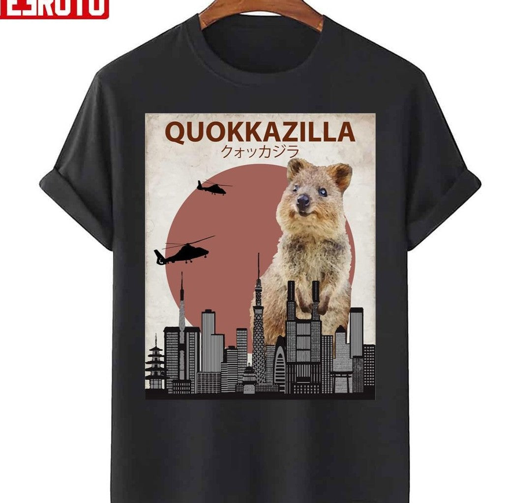 Quokkazilla Quokka Giant Monster Parody T-Shirt - T-Shirt, Sweatshirt, Hoodie