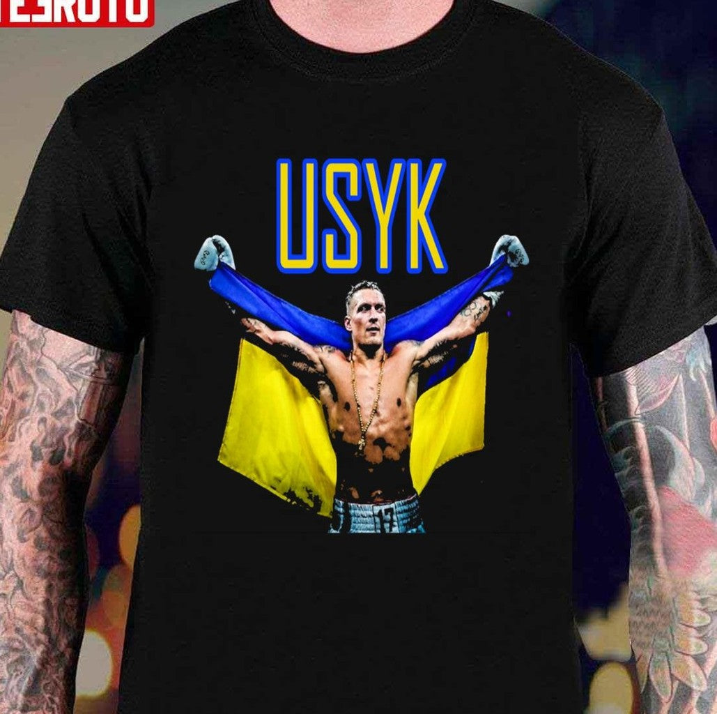 Oleksandr Usyk Wins Ukraine Flag Unisex T-shirt - T-Shirt, Sweatshirt, Hoodie