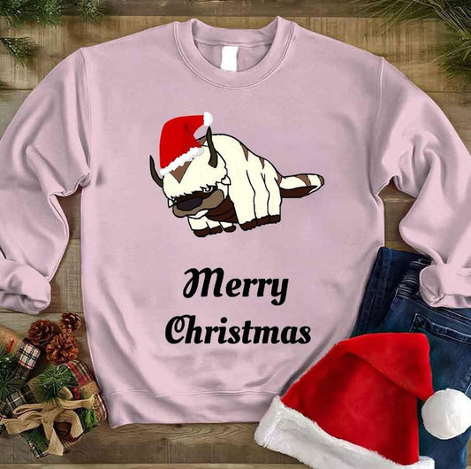 Appa Merry Christmas Avatar The Last Airbender Unisex Sweatshirt - T-Shirt, Sweatshirt, Hoodie