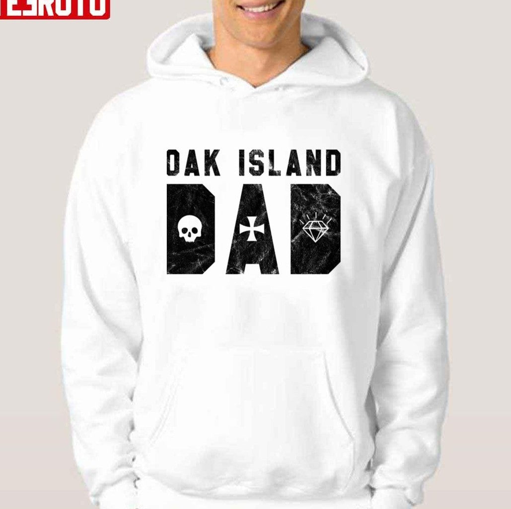 Retro Oak Island Dad Treasure Unisex Hoodie - T-Shirt, Sweatshirt, Hoodie