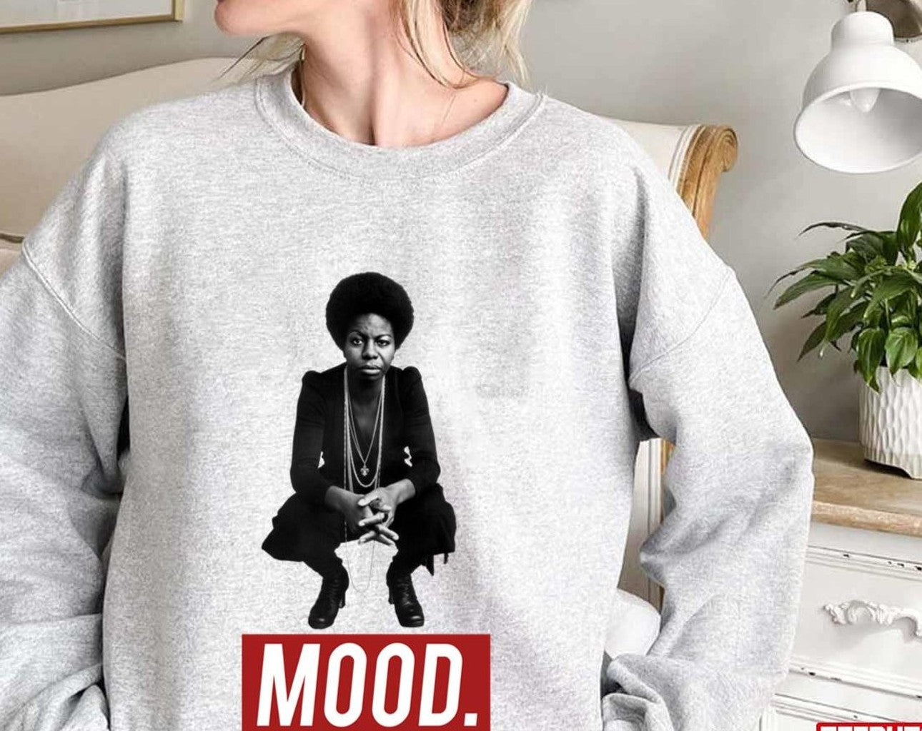 Mood Nina Simone Pose Unisex Sweatshirt - T-Shirt, Sweatshirt, Hoodie