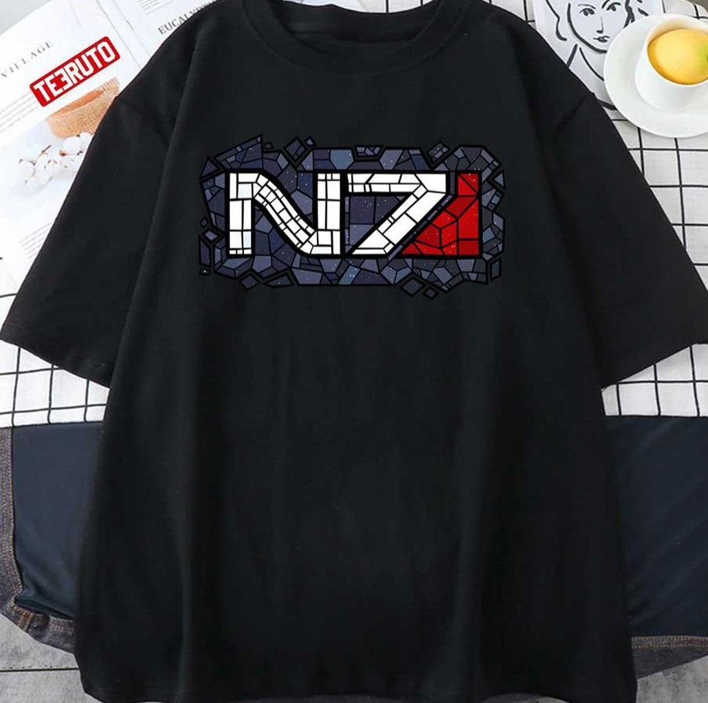 Mosaic N7 Mass Effect Unique Art Unisex T-shirt - T-Shirt, Sweatshirt, Hoodie