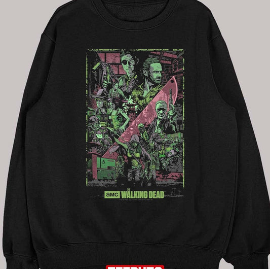 Animated Design The Walking Dead Distressed Unisex Sweatshirt - T-Shirt, Sweatshirt, Hoodie