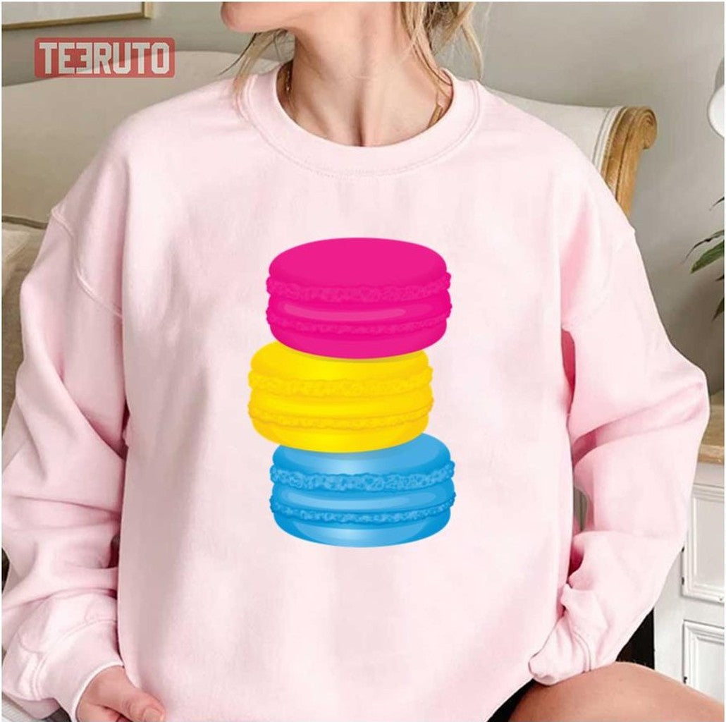 Pansexual Pride Macaron Unisex Sweatshirt - T-Shirt, Sweatshirt, Hoodie