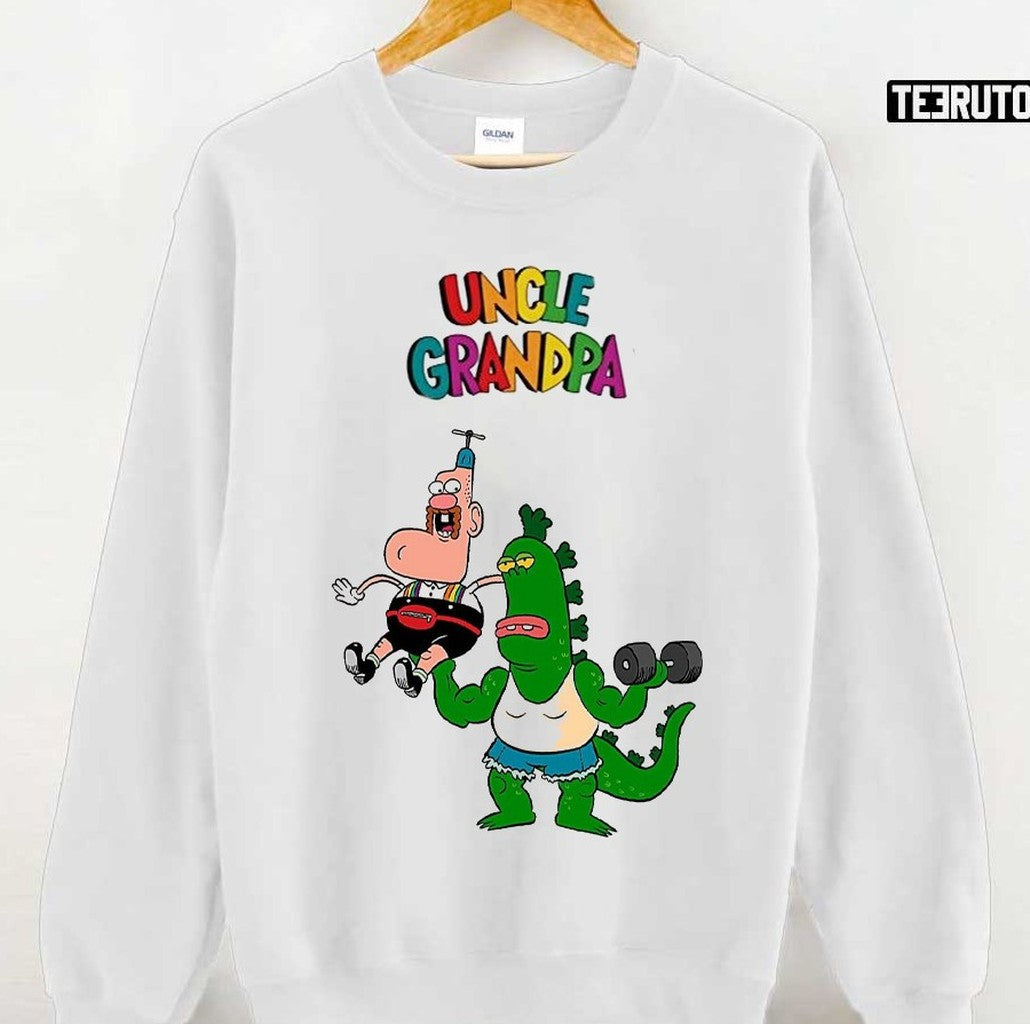 Mr Gus Lifting Uncle Grandpa Funny Unisex Sweatshirt - T-Shirt, Sweatshirt, Hoodie