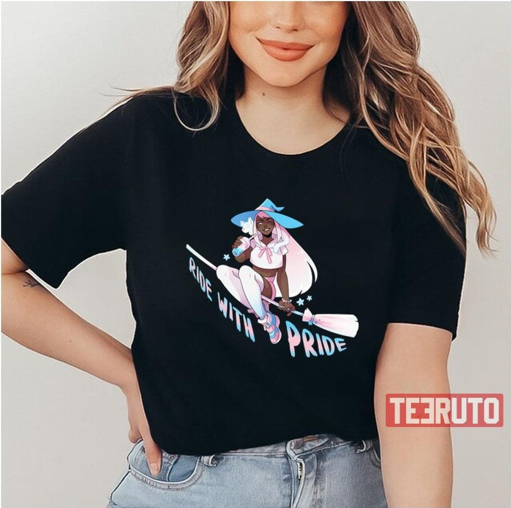 Ride With Pride Transgender Unisex T-Shirt - T-Shirt, Sweatshirt, Hoodie