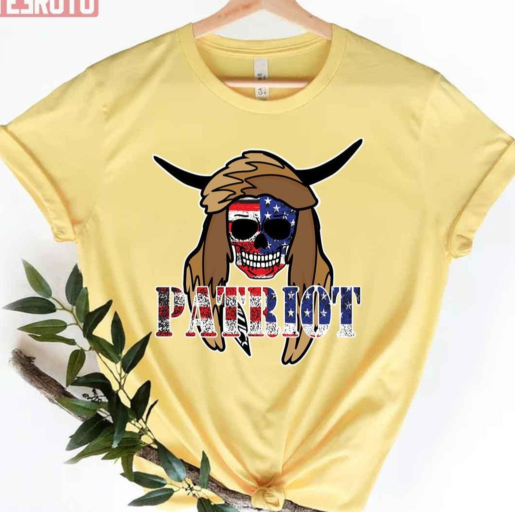 Patriot Viking Q Shaman Scull Patriotic Jake Angeli Unisex T-Shirt - T-Shirt, Sweatshirt, Hoodie