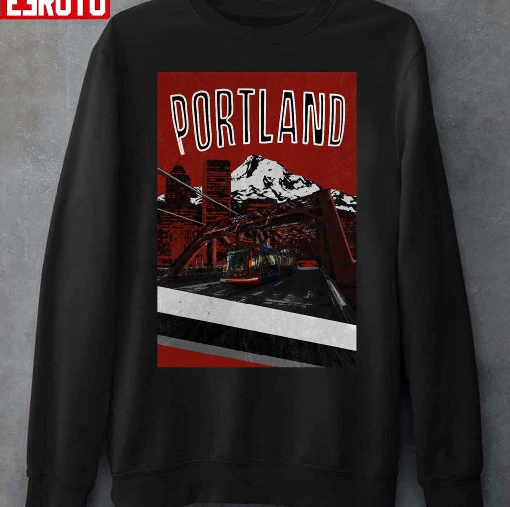 Portland Poster Unisex Sweatshirt - T-Shirt, Sweatshirt, Hoodie