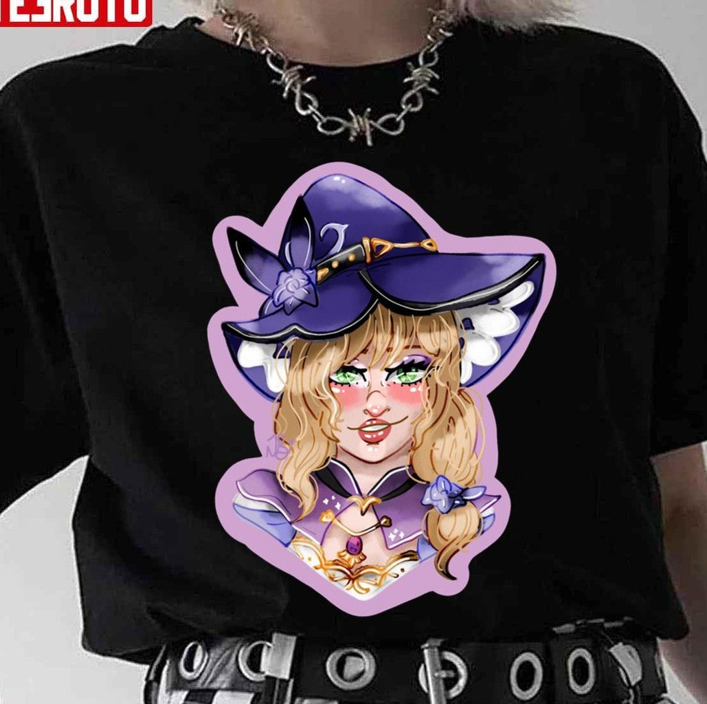 Purple Design Miss Lisa Genshin Impact Unisex T-Shirt - T-Shirt, Sweatshirt, Hoodie