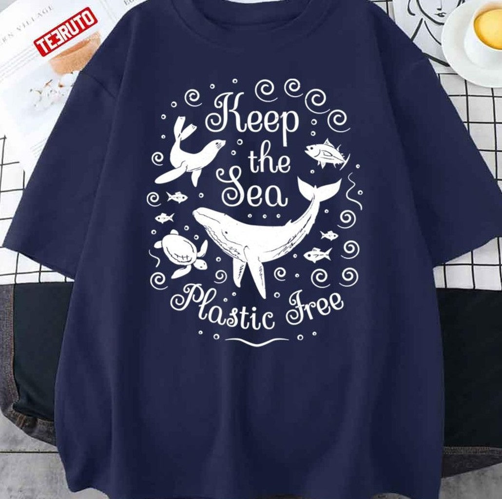 Plastic Pollution Keep The Sea Plastic Free Unisex T-Shirt - T-Shirt, Sweatshirt, Hoodie