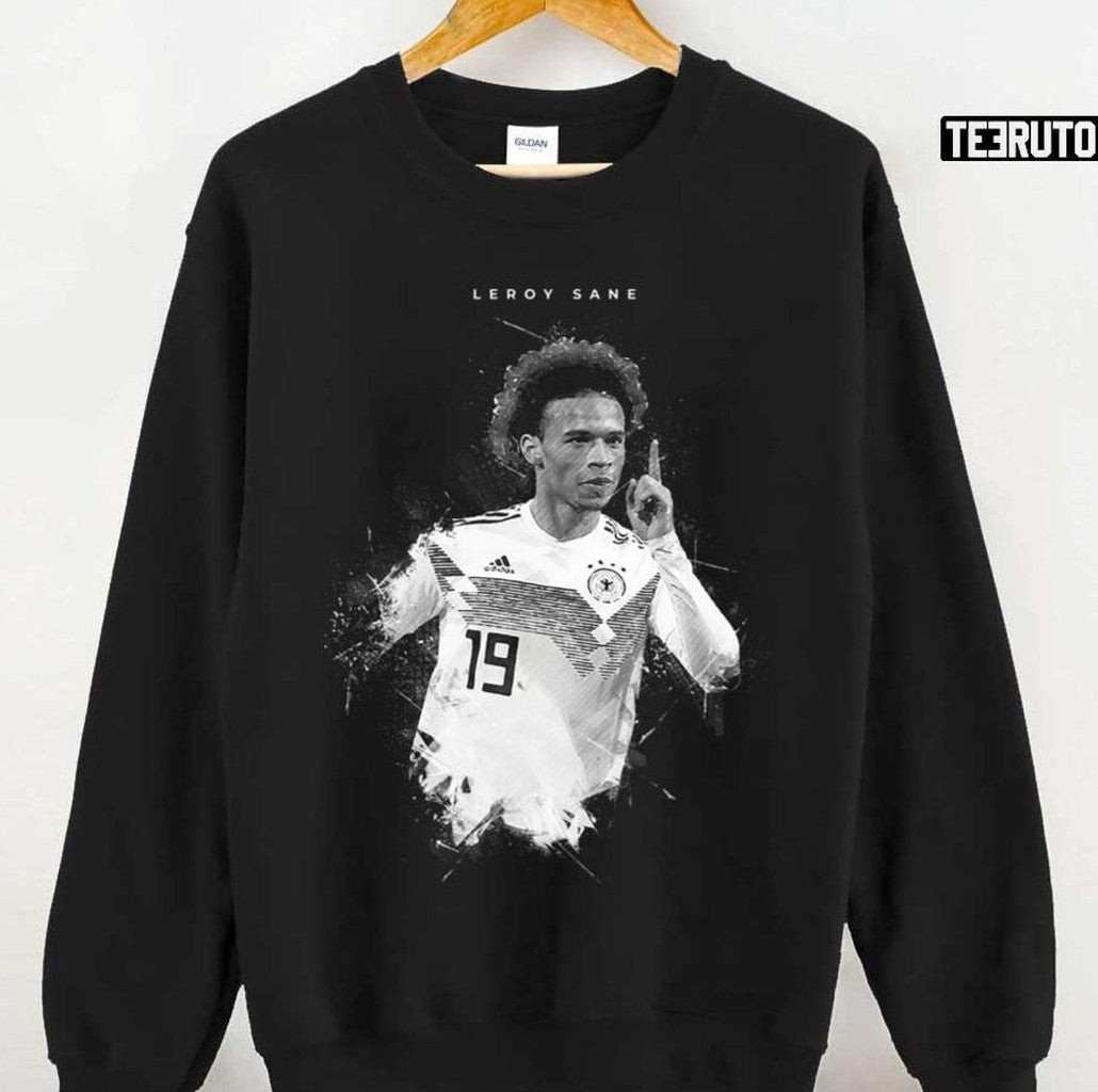 Portrait Football Leroy Sane Art Unisex Sweatshirt - T-Shirt, Sweatshirt, Hoodie