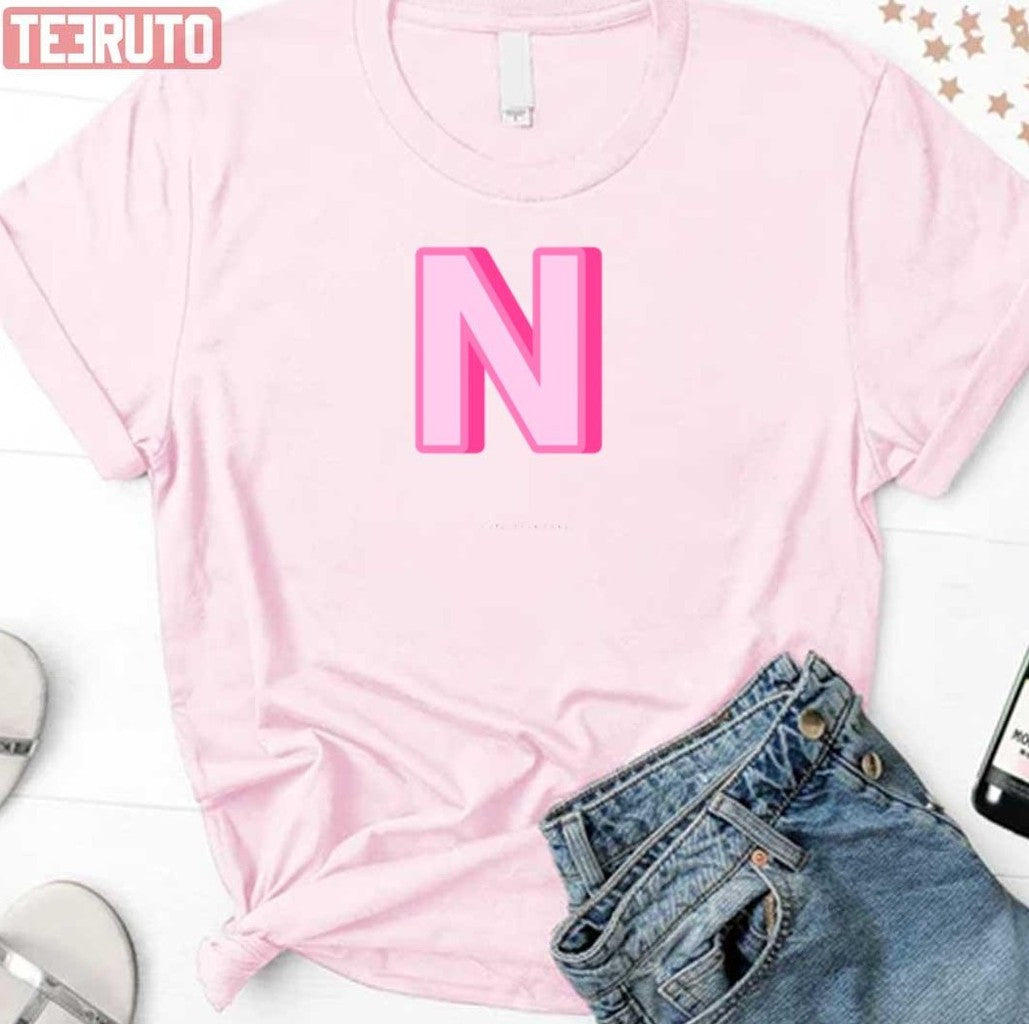 N Pink Preppy Unisex T-Shirt - T-Shirt, Sweatshirt, Hoodie