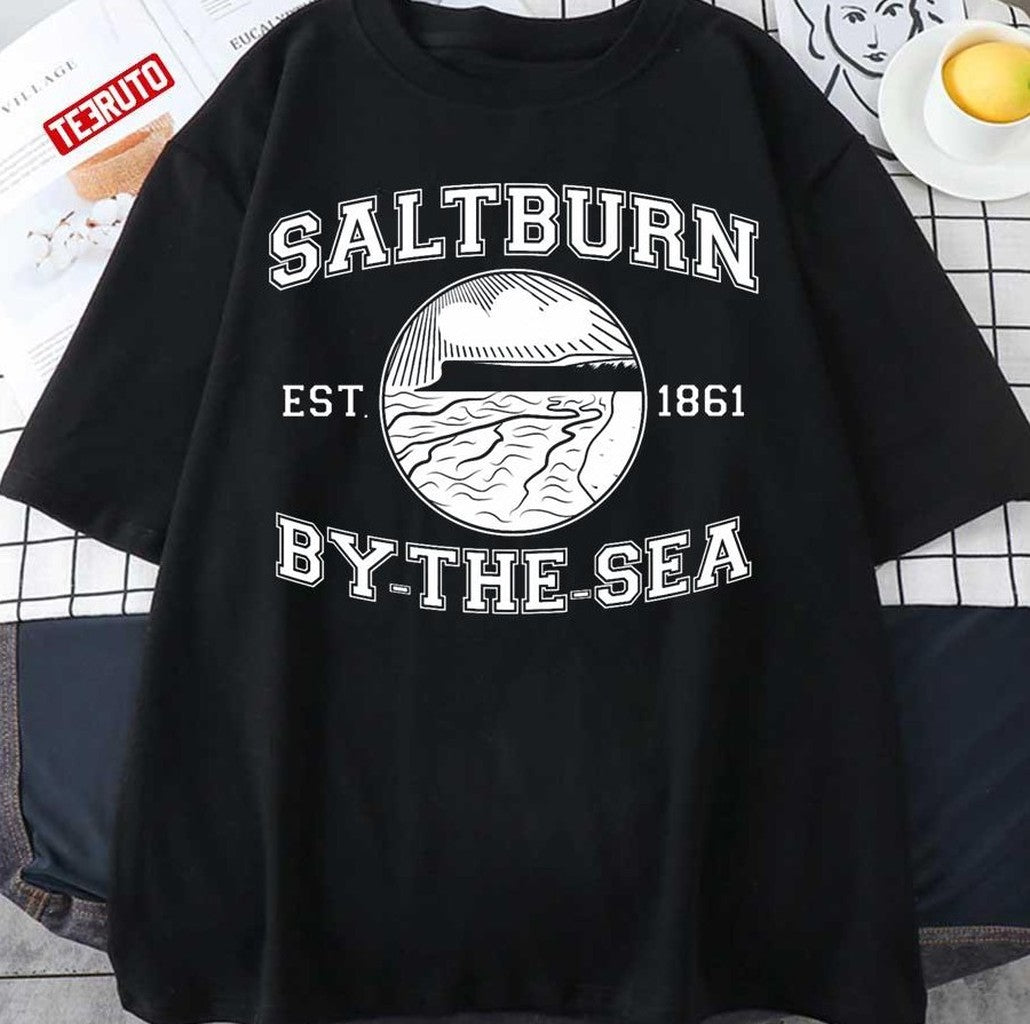 Ndvh Saltburn By The Sea Est 1861 White Print Unisex T-Shirt - T-Shirt, Sweatshirt, Hoodie
