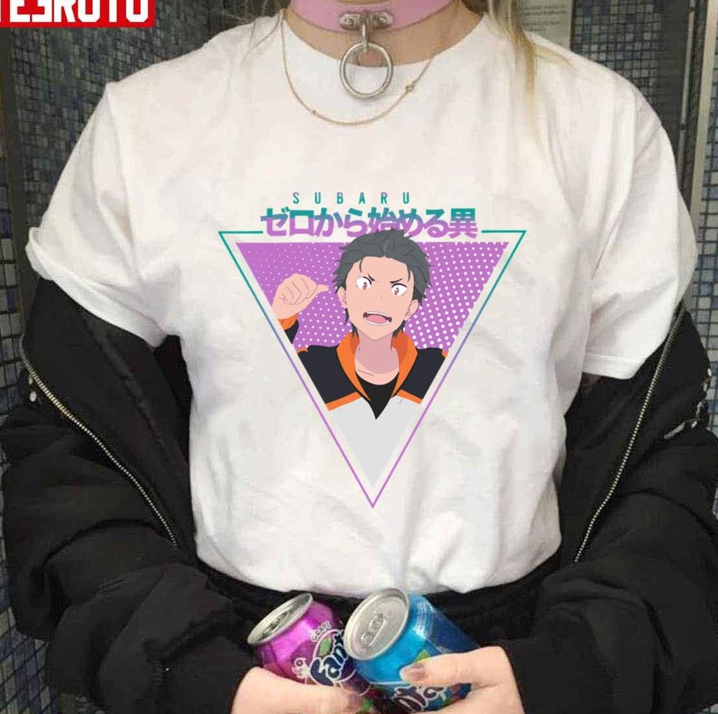 Natsuki Subaru Rezero Retro Design Unisex T-Shirt - T-Shirt, Sweatshirt, Hoodie