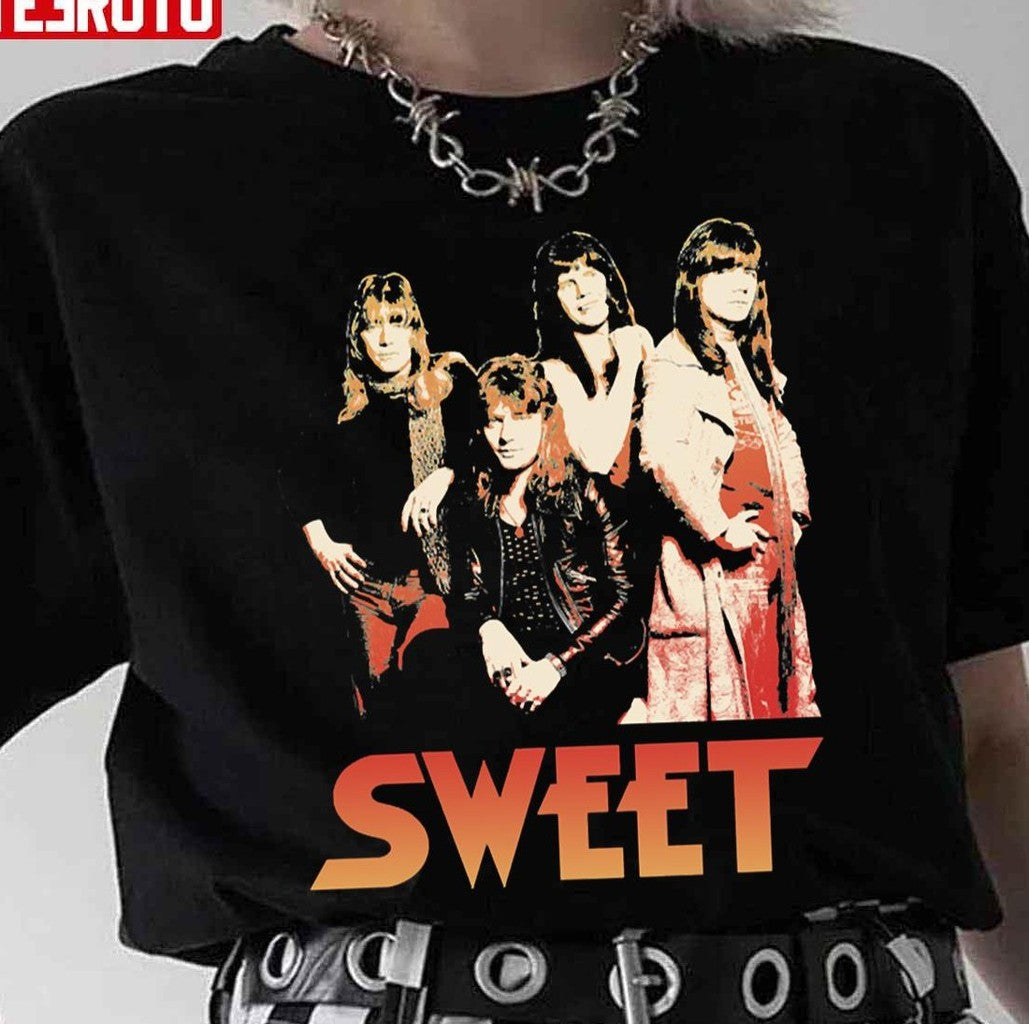 Music Vintage The Sweet Glam Rock Unisex T-Shirt - T-Shirt, Sweatshirt, Hoodie