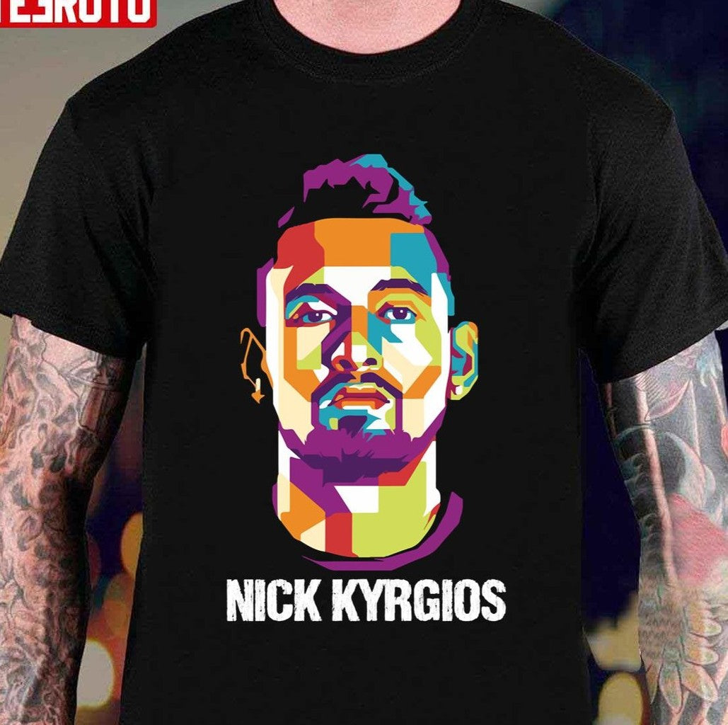 Nick Kyrgios Tennis Vector Art Unisex T-Shirt - T-Shirt, Sweatshirt, Hoodie