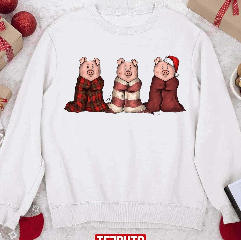 Pigs In Blankets Christmas Design Unisex Sweatshirt - T-Shirt, Sweatshirt, Hoodie