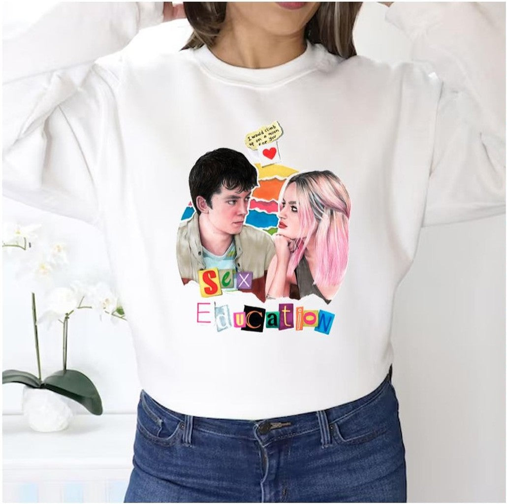 Sex Education Illustration Long Unisex Sweatshirt - T-Shirt, Sweatshirt, Hoodie