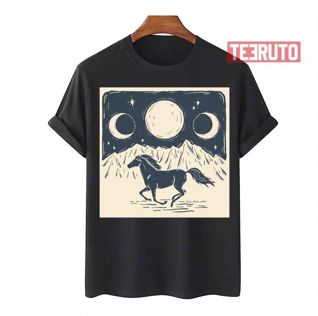 Running With The Moon Unisex T-Shirt - T-Shirt, Sweatshirt, Hoodie
