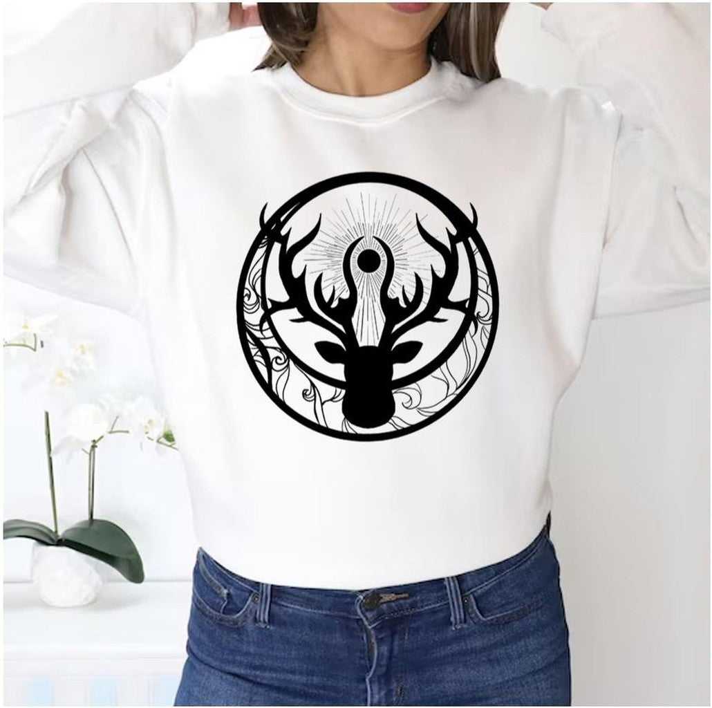 Antlers Design Shadow And Bone Unisex Sweatshirt - T-Shirt, Sweatshirt, Hoodie