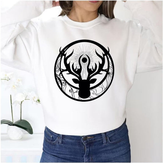 Antlers Design Shadow And Bone Unisex Sweatshirt - T-Shirt, Sweatshirt, Hoodie