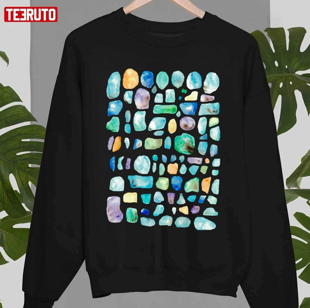 Seaglass Watercolor Unisex Sweatshirt - T-Shirt, Sweatshirt, Hoodie
