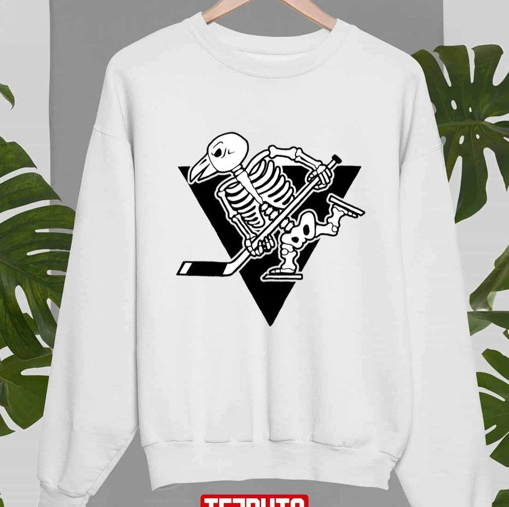 Pittsburgh Penguins Skeleton Logo Halloween Unisex Sweatshirt - T-Shirt, Sweatshirt, Hoodie