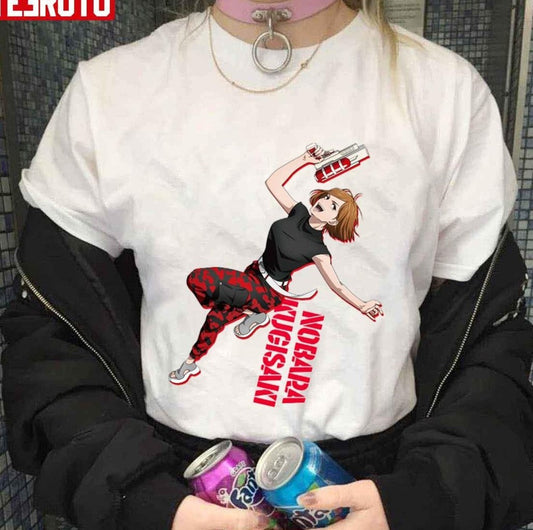 Anime Character Of Jujutsu Kaisen Kugisaki Nobara Streetwear Style Art Unisex T-Shirt - T-Shirt, Sweatshirt, Hoodie